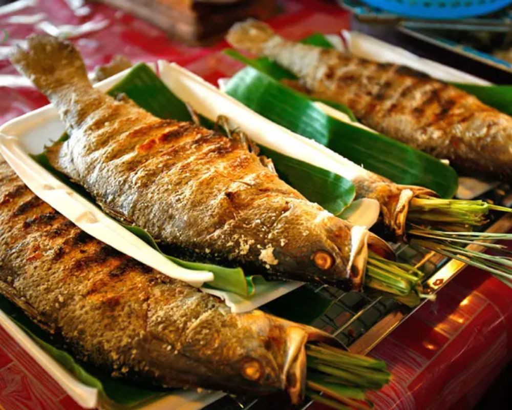 Cá suối nướng pa pỉnh tộp