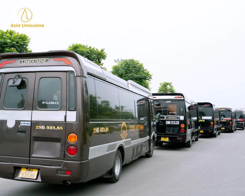 Dãy xe limousine 19 chỗ sang trọng