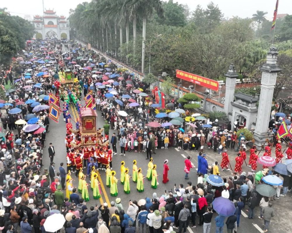 Lễ hội Hai Bà Trưng tại Mê Linh Hà Nội