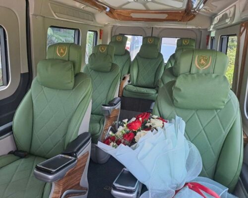 Không gian bên trong xe limousine 9 chỗ