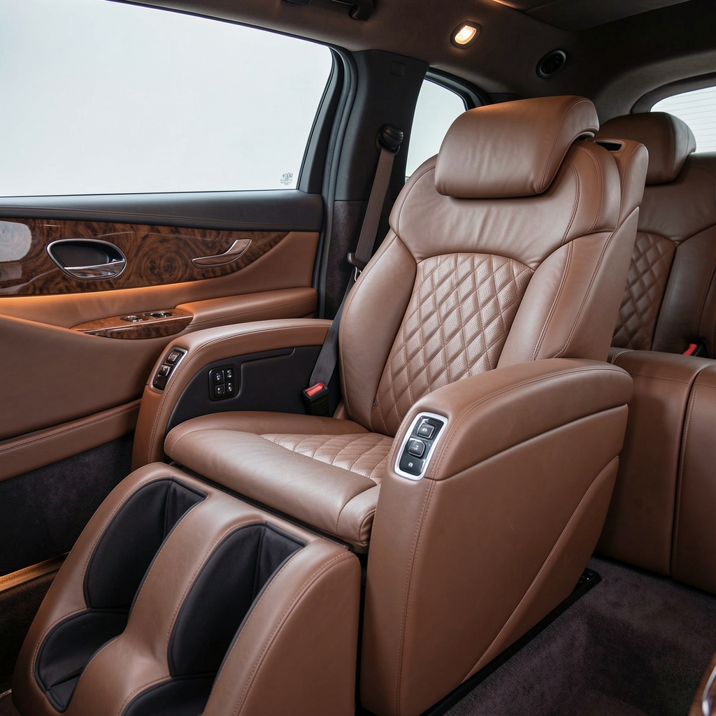 Ghế VIP massage da Nappa cao cấp trong Solati Limousine